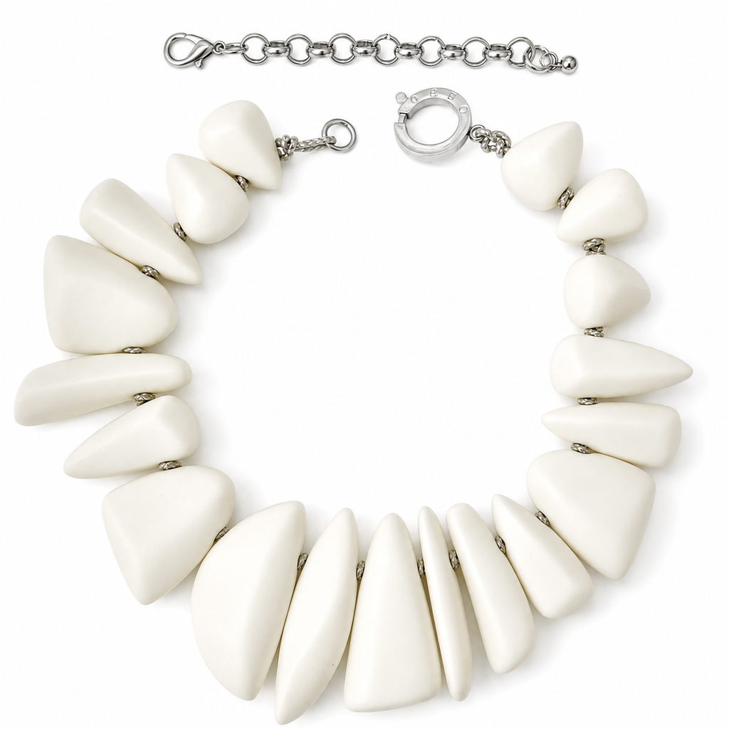 Chunky White Necklace 0369001 image 0
