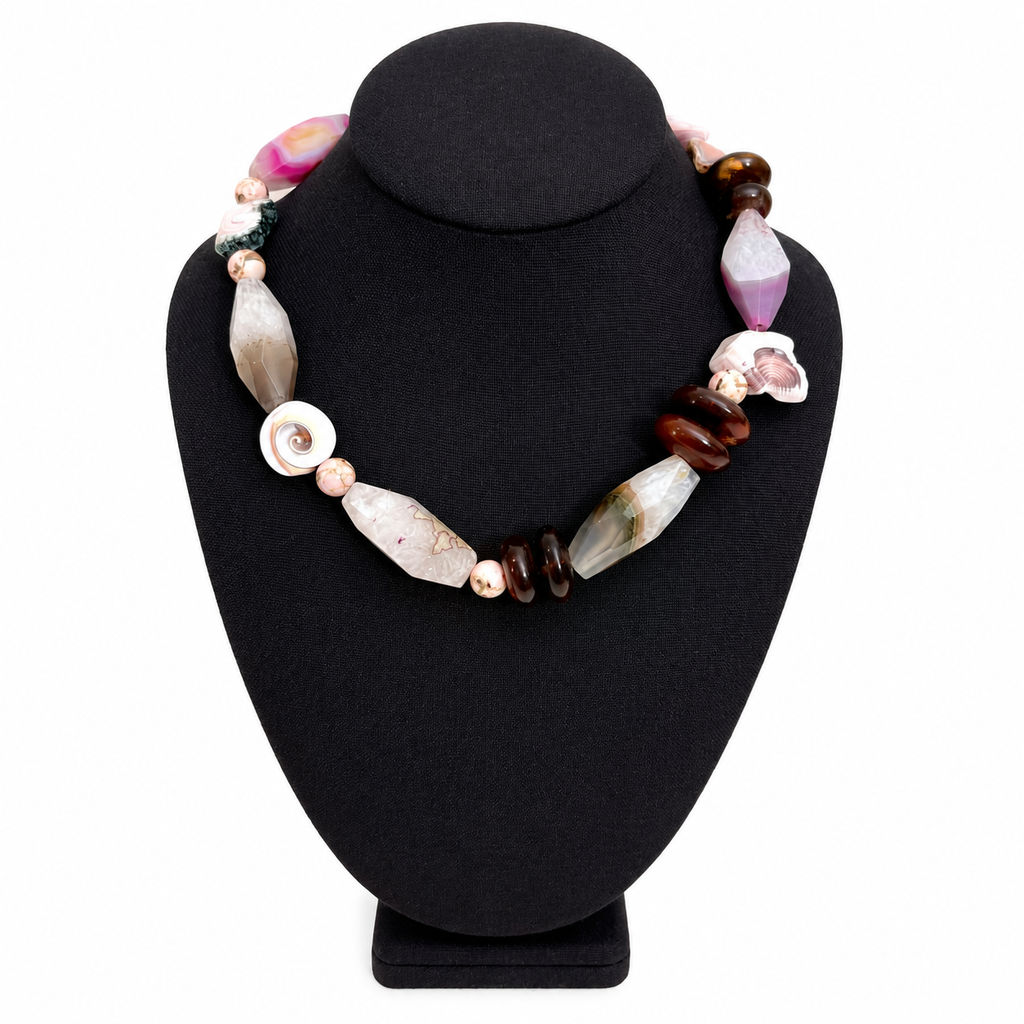Pink Agate Necklace 0369017 image 2