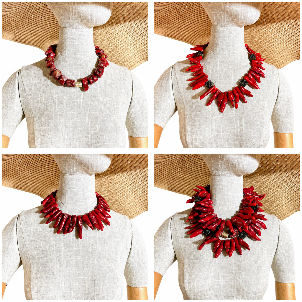 Red Statement Necklace 0369073 image 2