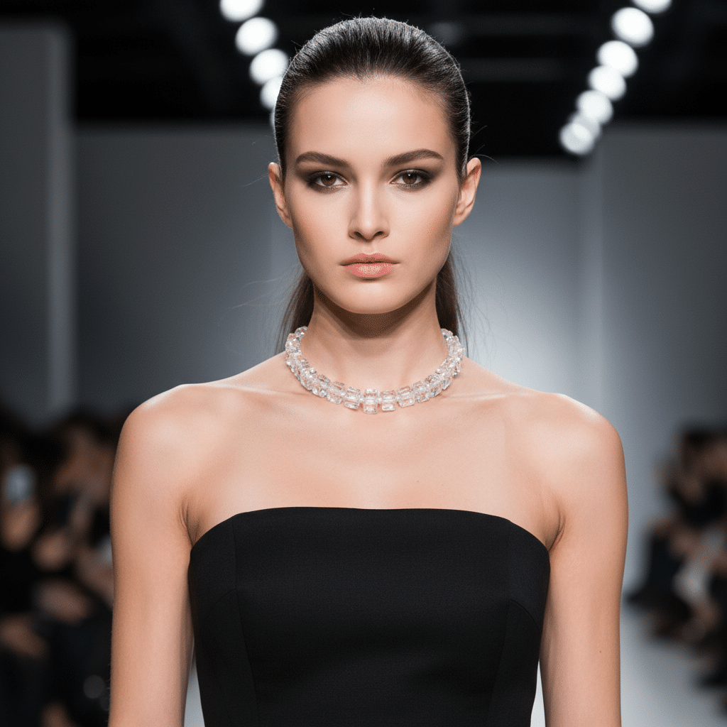 Graceful, luminous, and full of intention—the Crystal Clear Necklace is a wearable embodiment of clarity and elegance. Measuring 19 inches in length and weighing just 5 ounces, this handcrafted necklace rests delicately at the collarbone, providing the perfect balance of comfort and presence. Its medium-sized transparent beads reflect ambient light with every movement, offering a subtle yet radiant glow that transitions effortlessly from day to night. Each crystal bead is carefully selected for its natural beauty, featuring organic patterns and inclusions that ensure no two pieces are ever exactly alike. This uniqueness gives the Crystal Clear Necklace an authenticity that mass-produced jewelry can’t replicate. The result is a one-of-a-kind accessory that feels as personal as it is beautiful. Beyond its visual allure, this necklace holds deeper spiritual significance.  Clear crystals are traditionally associated with purity, alignment, and elevated consciousness. Whether you're drawn to its symbolic value or its natural artistry, this piece is both a meaningful gift and a cherished addition to your own collection. Timeless in style and soulful in substance, the Crystal Clear Necklace is more than jewelry—it’s a reflection of light, intention, and the stories we carry. Wear it as a touchstone of grace, or pass it on as a legacy of love.