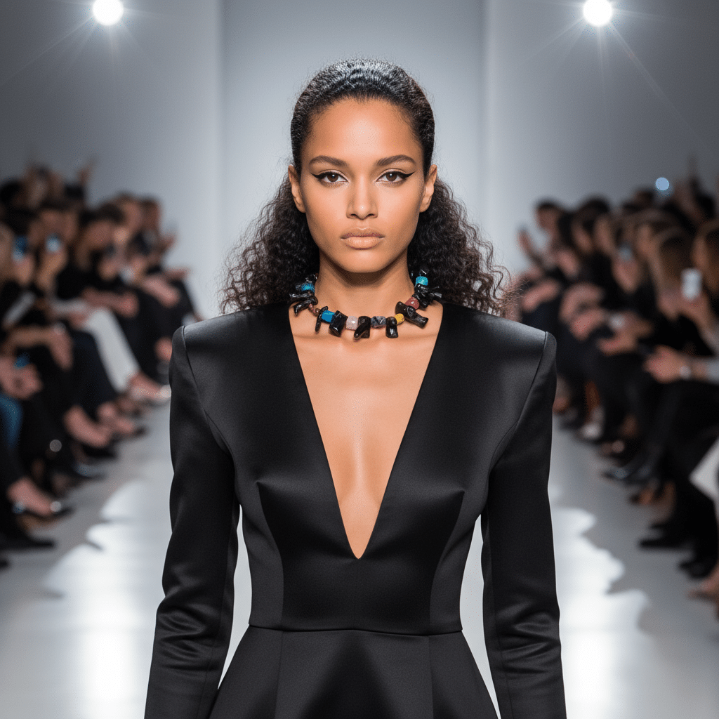 Delightfully bold and playfully elegant, the black coral necklace brings a burst of joyful color to your collection. Handcrafted to highlight both beauty and whimsy, this 18-inch necklace features a striking blend of black coral and multicolor agate stones, thoughtfully arranged to showcase a brilliant spectrum with every glance. Weighing just 8 ounces, it offers lightweight comfort without compromising on presence. The candy-like stones of black coral are vibrant and full of personality—dance along the neckline with a cheerful charm, making it a perfect statement piece for any occasion. Whether worn with a crisp white blouse or layered over bold patterns, this necklace adapts effortlessly, adding a playful twist to polished style. At the heart of the black coral necklace design is a rose quartz toggle clasp, adding a soft, romantic accent and ensuring a secure yet elegant closure. This sweet detail enhances the necklace’s balance of spirited color and refined sophistication. More than just a beautiful accessory, the black coral necklace captures the essence of “simplicity with color”—a celebration of nature’s artistry and handcrafted detail. With only one available, it’s not just a necklace—it’s your signature piece, ready to turn everyday moments into vibrant expressions of style.