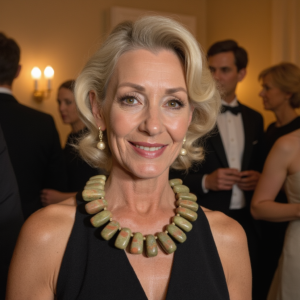 This exquisite necklace features chunky beads crafted from Unakite, showcasing its natural green and red hues. American geologist Frank Howe Bradley discovered Unakite in 1874; the stone is a metamorphic rock that develops when hydrothermal activity transforms granite.