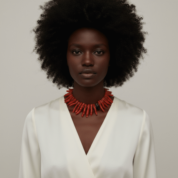 Striking, symbolic, and steeped in natural artistry, the Red Coral & Buffalo Horn Bat Necklace is a true statement piece with cultural soul and sophisticated edge. Featuring a single strand of vibrant red coral beads, this exquisite necklace radiates warmth, energy, and visual impact. The coral’s bold color and organic texture form a lively contrast to the centerpiece—a hand-carved bat made from genuine buffalo horn, adding a dose of intricate detail and symbolism. The bat, traditionally associated with good fortune and transformation in various cultures, lends deeper meaning to the design while showcasing artisanal craftsmanship. Its smooth finish and delicate features echo the elegance of the necklace’s overall composition. Measuring 16 inches in length with an adjustable extender that allows for up to 20 inches of comfortable wear, this piece offers styling flexibility—from a classic collar fit to a more relaxed drape. Lightweight yet visually impactful, it adapts effortlessly to both casual and elevated attire, making it a standout in any jewelry collection. For those who appreciate jewelry that blends natural materials, artistry, and symbolic storytelling, the Red Coral & Buffalo Horn Bat Necklace is a wearable treasure—bold in design, rich in meaning, and beautifully unforgettable.