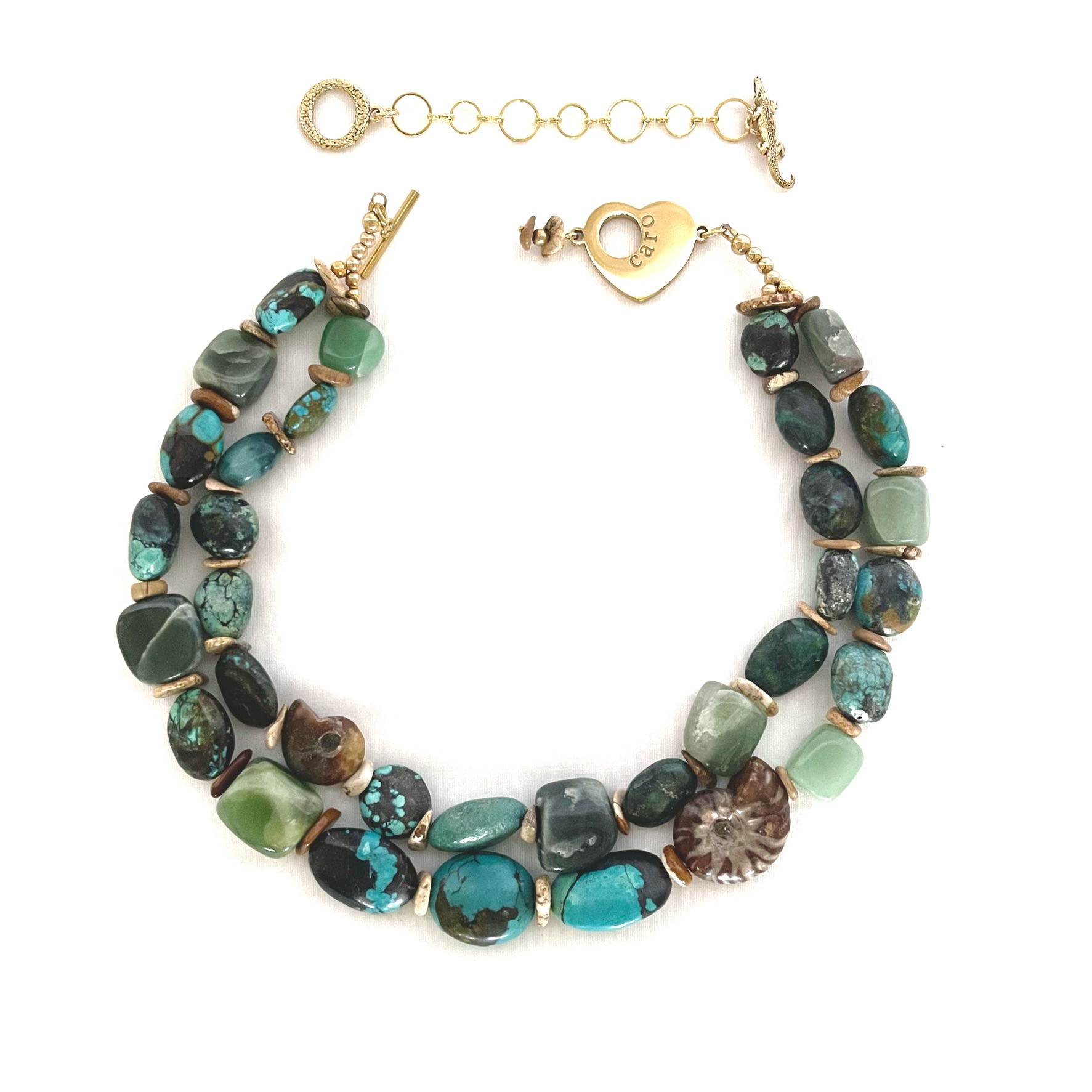 Two-strand genuine Turquoise beads.