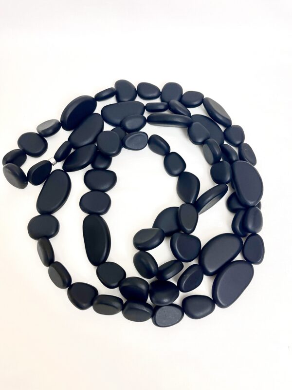 Elegant, extra long, irregular beads, matte color. Wear it as multiple strands or one long statement necklace. The necklace measures 39 INC/99CM, 17 OZ.