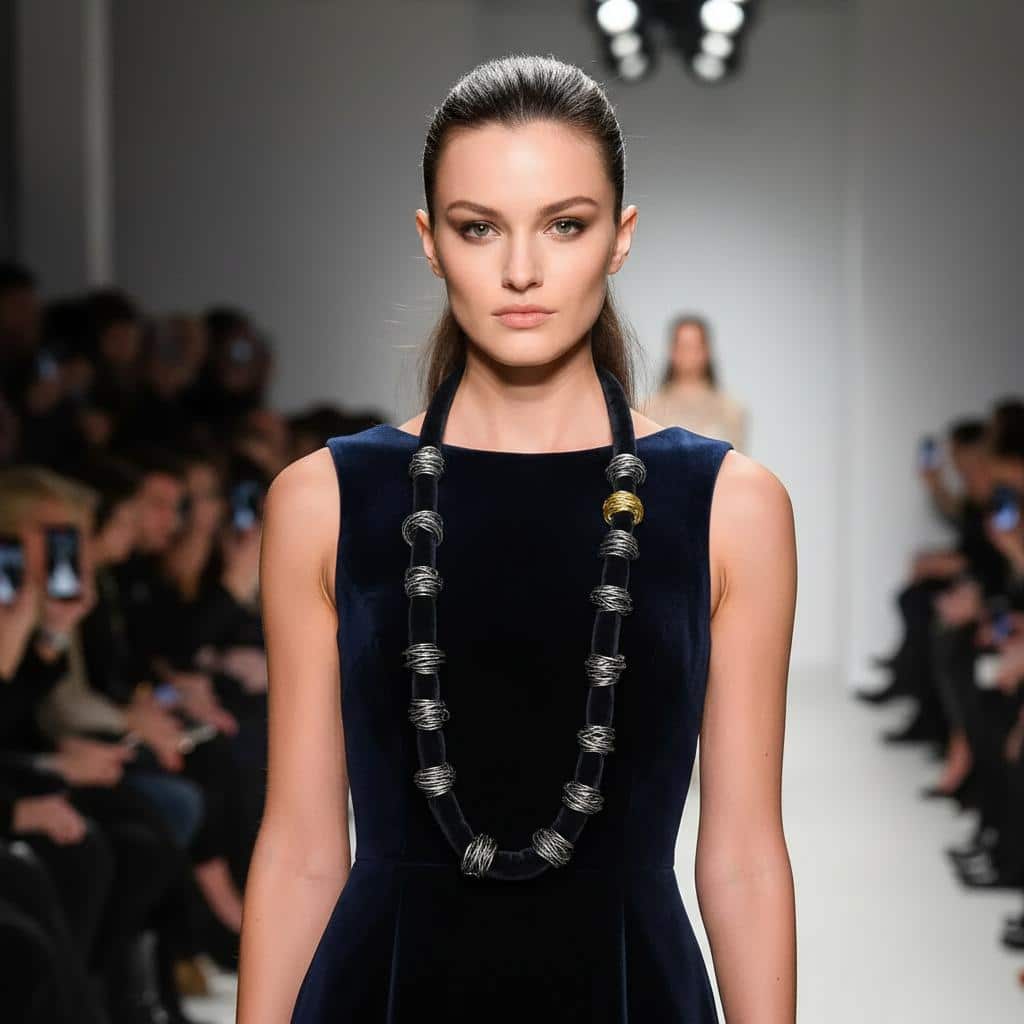 🖤 Sleek, sculptural, and full of possibility—the Knotty Long Necklace is designed for those who gravitate toward texture-rich styling and customizable elegance. Measuring 44 inches and weighing 16 ounces, this versatile piece offers a generous canvas for creative expression. Its elongated form can be worn in a single dramatic line or doubled for a fuller, collar-like silhouette. Wired beads run along the black cord in a flexible layout that responds to your mood: leave them spaced for fluid minimalism or gather them to create clustered statements. This interplay between open space and deliberate grouping lends the design a subtle, knotty sophistication—structured yet organic, playful yet poised. The necklace’s name hints at the artistry behind its creation. Each arrangement carries a knotty visual rhythm, drawing the eye to moments of tension and release, echoing the curves and coils found in nature or hand-sculpted form. It’s more than just an accessory—it’s a composition in motion. Ideal for the creative dresser, it transitions seamlessly from gallery nights to weekend escapes. The Knotty Long Necklace doesn’t follow rules—it rewrites them, embracing complexity, personality, and expressive layering. Style it loose. Style it close. Either way, it becomes part of your narrative.