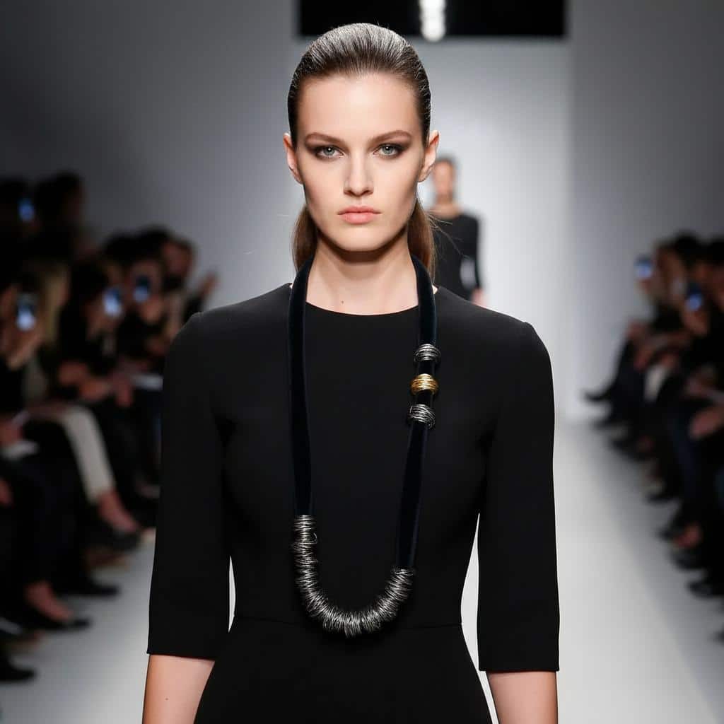 🖤 Sleek, sculptural, and full of possibility—the Knotty Long Necklace is designed for those who gravitate toward texture-rich styling and customizable elegance. Measuring 44 inches and weighing 16 ounces, this versatile piece offers a generous canvas for creative expression. Its elongated form can be worn in a single dramatic line or doubled for a fuller, collar-like silhouette. Wired beads run along the black cord in a flexible layout that responds to your mood: leave them spaced for fluid minimalism or gather them to create clustered statements. This interplay between open space and deliberate grouping lends the design a subtle, knotty sophistication—structured yet organic, playful yet poised. The necklace’s name hints at the artistry behind its creation. Each arrangement carries a knotty visual rhythm, drawing the eye to moments of tension and release, echoing the curves and coils found in nature or hand-sculpted form. It’s more than just an accessory—it’s a composition in motion. Ideal for the creative dresser, it transitions seamlessly from gallery nights to weekend escapes. The Knotty Long Necklace doesn’t follow rules—it rewrites them, embracing complexity, personality, and expressive layering. Style it loose. Style it close. Either way, it becomes part of your narrative.