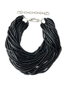 This multi-strand necklace can be worn as simple strands or with a twist. It features high-luster plastic beads and is lightweight at only 7OZ/19 IN long, with an extension of up to 24 IN. It is easy to travel with, and the luster of the beads can dress up a simple T-shirt or show off the luster of the beads with a night dress. 