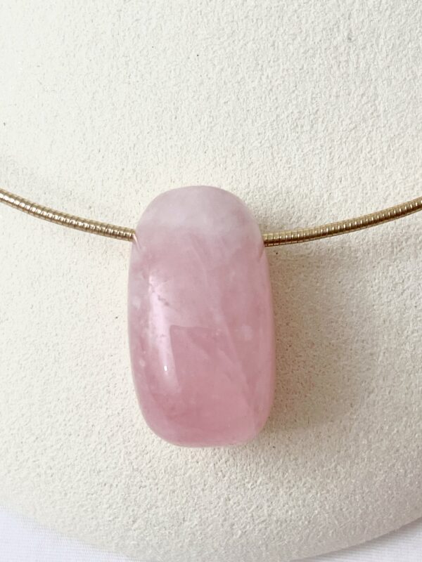 Rose Quartz: A pastel pink that is soft and sweet looking.  The stone is said to be connected to the heart chakra.