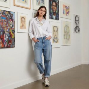 Crafted to command attention, this exquisite necklace with extended length features a stunning combination of clear beads interspersed with elegant gold accent beads. Its harmonious blend of transparent and metallic hues offers a luxurious sheen that captures light from every angle. Designed for versatility, you can wear it as a single strand with a long, flowy dress to achieve effortless grace. Simply slip it over the head for instant elevation of casual separates, or transform it into two long strands that cascade beautifully, adding depth and dimension to your look. For a bold, fashion-forward twist, double it up again to create a chunky, sculptural statement. Each bead is uniformly strung on a durable, tangle-resistant cord that drapes gracefully and maintains its poise throughout the day. The juxtaposition of crystal-clear forms and golden accents lends this piece an air of modern elegance while retaining timeless appeal. Perfect for both daytime sophistication and evening glamour, it transitions seamlessly from desk to dinner and beyond. Lightweight yet substantial, the design moves with your body, catching reflections with every turn. Allow this dramatic piece to take you from workwear to weekend attire, ensuring a lasting impression wherever you go.  Each clear bead reflects a prism of color, while gold accents cast a long glow.