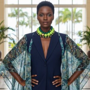 Color is the point here.  A blend of green tones.  Elevate your ensemble with this stunning triple-strand choker that captures the essence of verdant luxury. Crafted from a harmonious blend of forest green medium beads, vibrant lime green large beads, and delicate malachite green small beads, it weaves multiple shades into an irresistible tapestry. Each strand is elegantly interspersed with accent gold beads, adding a warm shimmer that complements the greens beautifully. Measuring 16 inches, this choker offers a snug yet comfortable fit at the base of the neck. Need extra reach? Simply extend to 20 inches for a more relaxed drape. Whether worn tight or slightly loose, this design adapts seamlessly to both casual and formal looks. The thoughtful arrangement showcases the full spectrum of leafy tones, offering a bold splash of emerald elegance. Its layered color structure creates depth and movement, ensuring you’ll catch light—and eyes—with every turn. Perfect for introducing a sophisticated pop of color without overwhelming your outfit, this piece stands out in a crowd. Ideal for pairing with a crisp white blouse or a sleek evening gown, the Exquisite Green Choker Necklace adds instant refinement. Embrace the splendor of greens and transform your look with this versatile accessory that celebrates nature’s richest hues.  Easily add a pop of color elegantly to any outfit.