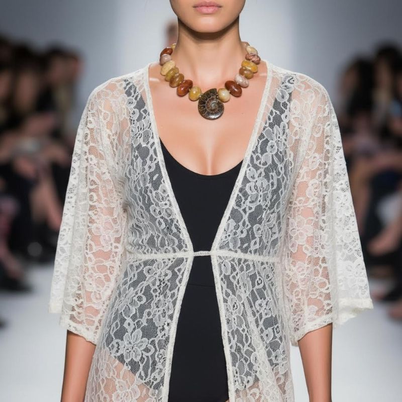 Fossil Necklace Ancient form. Modern radiance. Earth‑born elegance. This striking necklace honors the quiet power of deep time, centered around a beautifully preserved ammonite whose spiraling chambers reveal the mineral artistry of the natural world. Over millions of years, layers of aragonite, calcite, and iron-rich sediments transformed the original shell into a captivating Fossil with intricate patterns and earthy tones that feel both ancient and alive. Highly polished Aventurine beads frame the centerpiece, their warm, luminous hues adding a gentle shimmer that complements the ammonite’s organic geometry. Known for its subtle sparkle and grounding energy, Aventurine brings a refined glow to the design, enhancing its natural sophistication. Measuring 18 inches with an extender reaching 23, the necklace offers a customizable drape, while its 8‑ounce weight provides a satisfying, substantial presence. Each bead and curve reflects the slow, patient work of nature—pressure, heat, and mineral infusion shaping what was once a living creature into a treasured Fossil. The result is a piece that feels both timeless and contemporary, a wearable reminder of Earth’s evolving story. This necklace invites admiration, sparks conversation, and carries the quiet strength of transformation. Let the ammonite’s spiral draw the eye, let the Aventurine glow softly against your skin, and let the ancient beauty of this Fossil accompany you wherever you go.