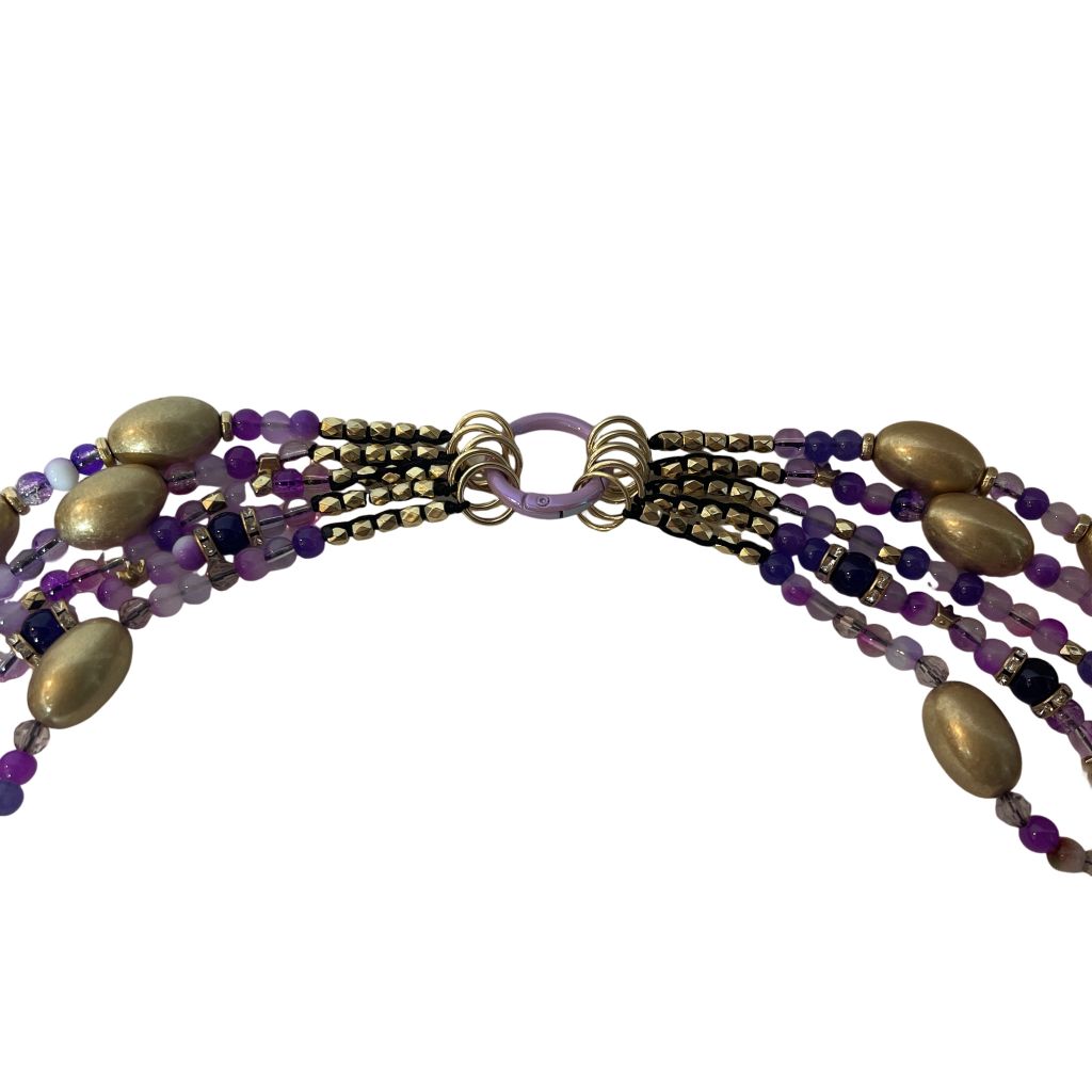 Indulge in the luxurious charm of the Purple Delight necklace — a radiant statement piece designed to captivate and elevate any ensemble.