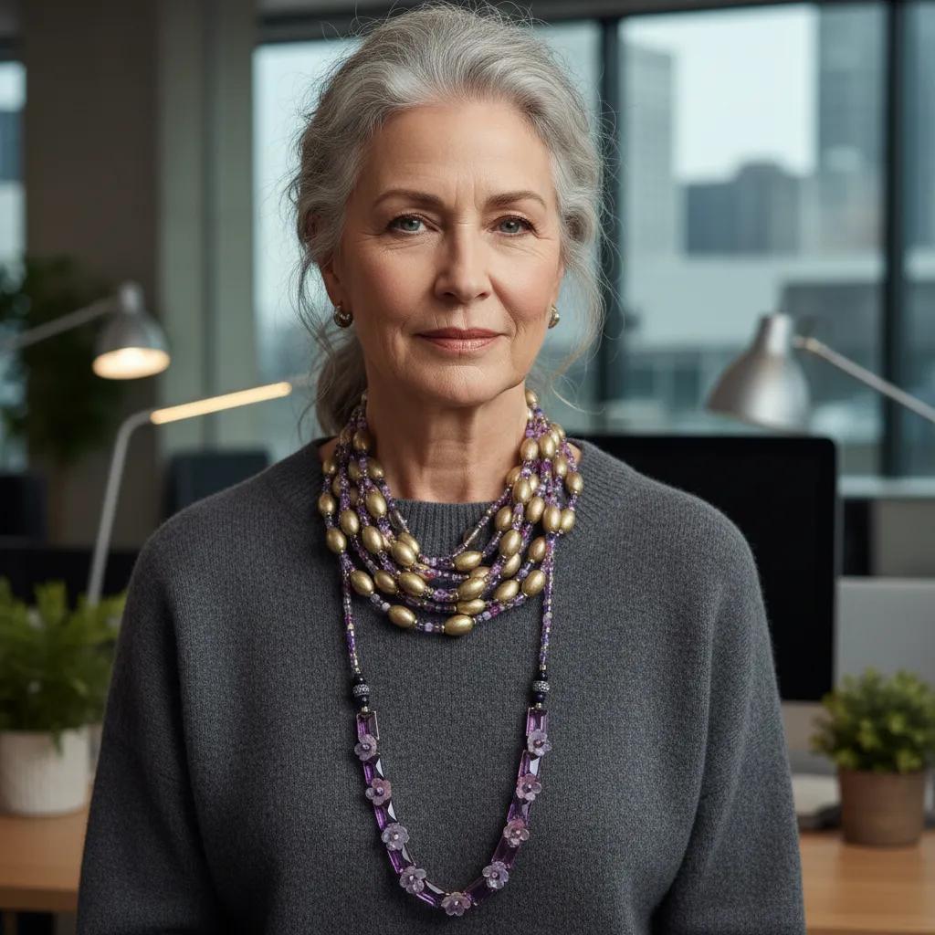 Indulge in the luxurious charm of the Purple Delight necklace — a radiant statement piece designed to captivate and elevate any ensemble.