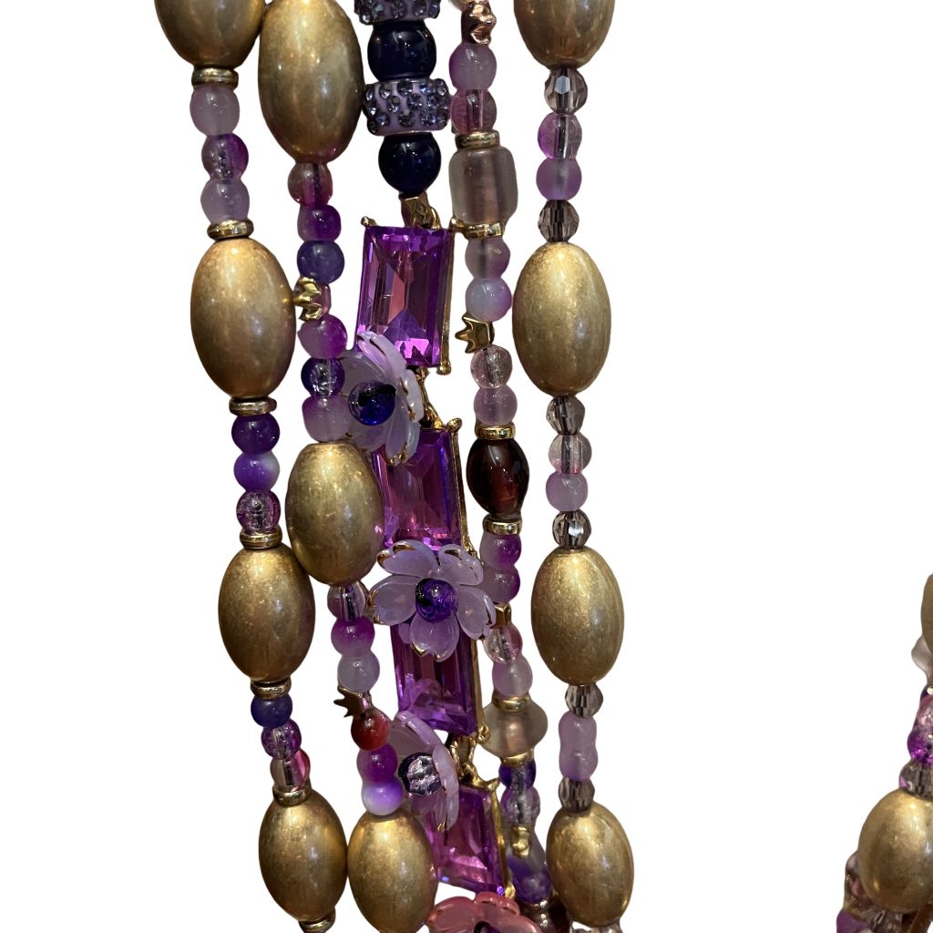 Indulge in the luxurious charm of the Purple Delight necklace — a radiant statement piece designed to captivate and elevate any ensemble.